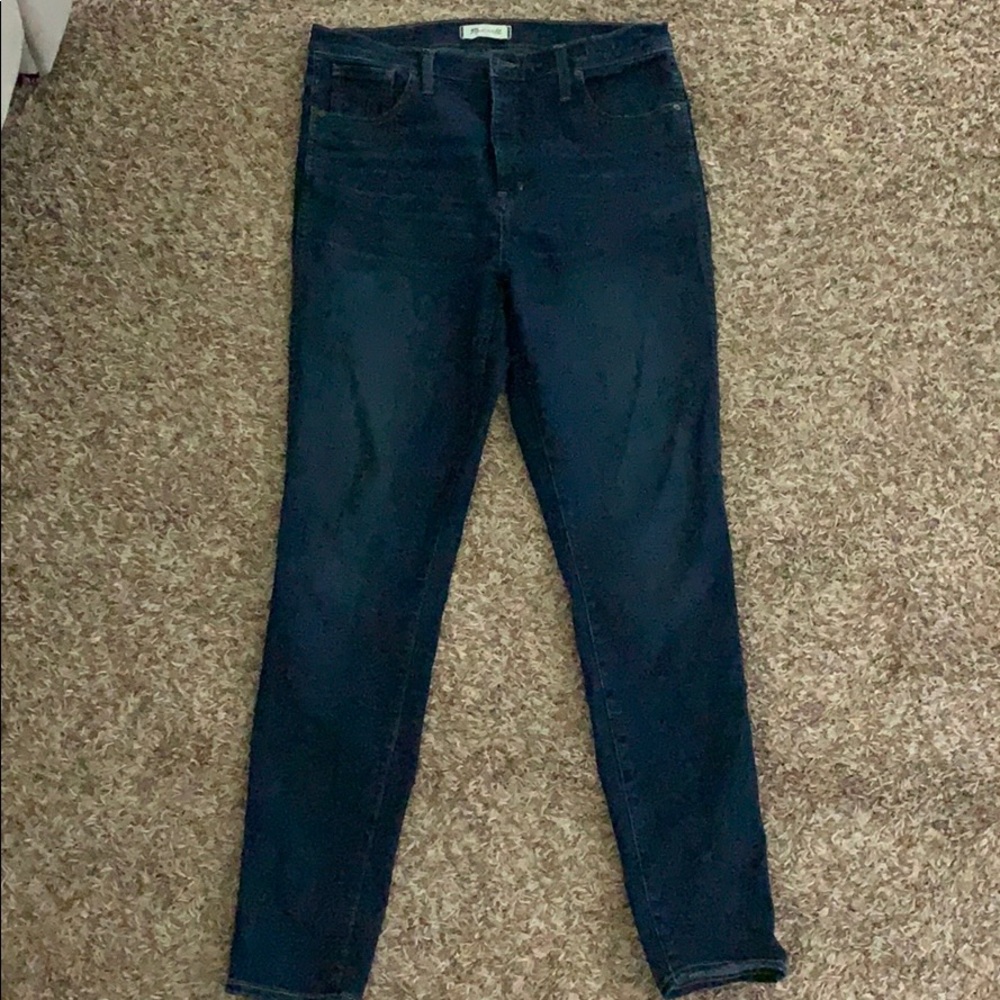 10” high rise skinny Madewell jeans
